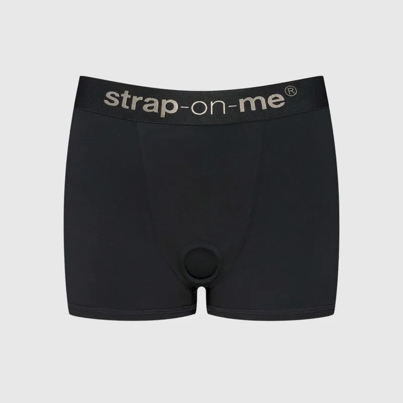 Шорти-боксери для страпона Strap-On-Me Harness Lingerie Allure L Black