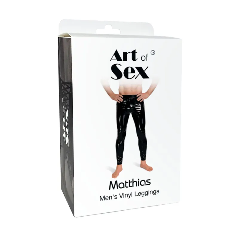 Лаковані чоловічі легінси Art of Sex - Matthias, чорні, розмір S