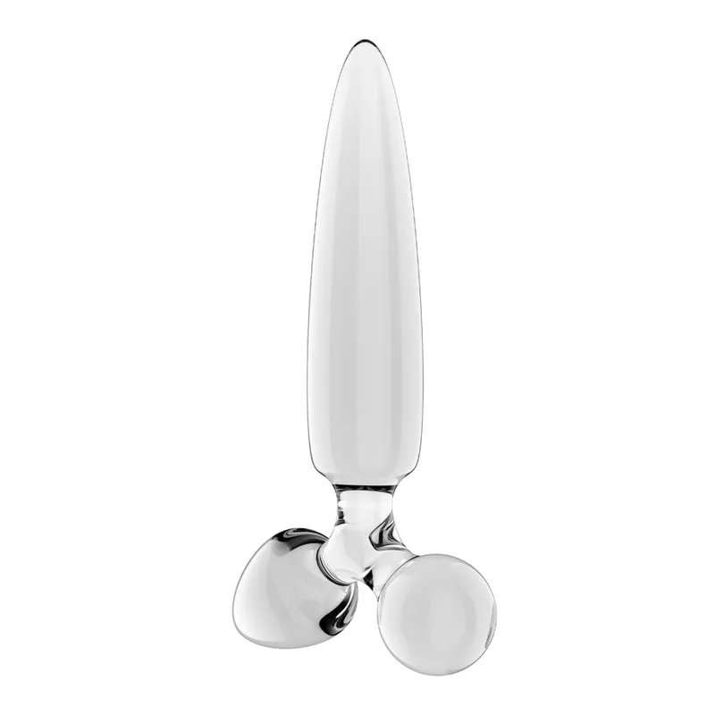 Скляний дилдо Satisfyer Triple Crystal 1 Transparent