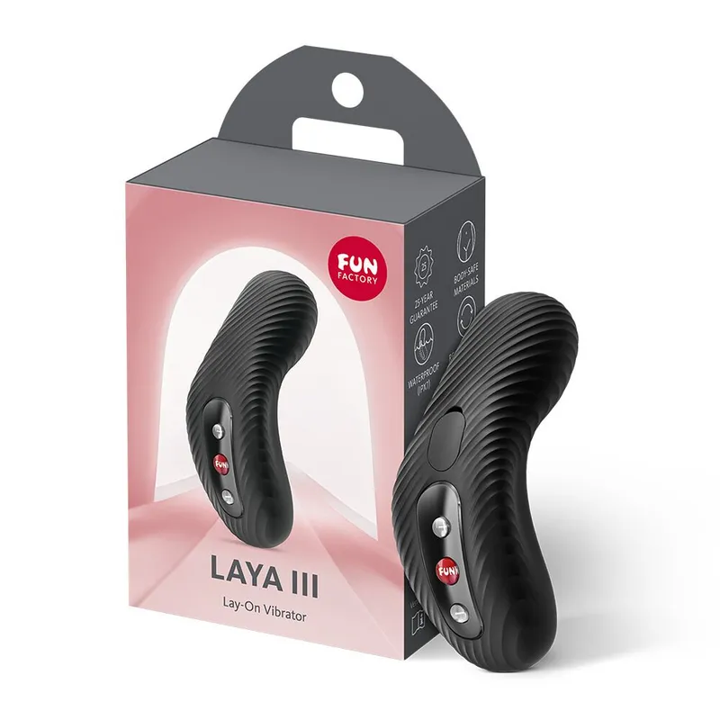 Накладний вібратор Fun Factory LAYA III Black з ефектом постукування пальцем