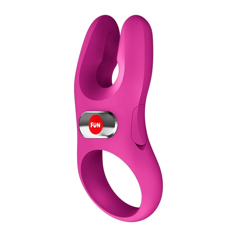 Ерекційне віброкільце Fun Factory NŌS PRO Magenta з подвійною стимуляцією клітора, 2 мотори