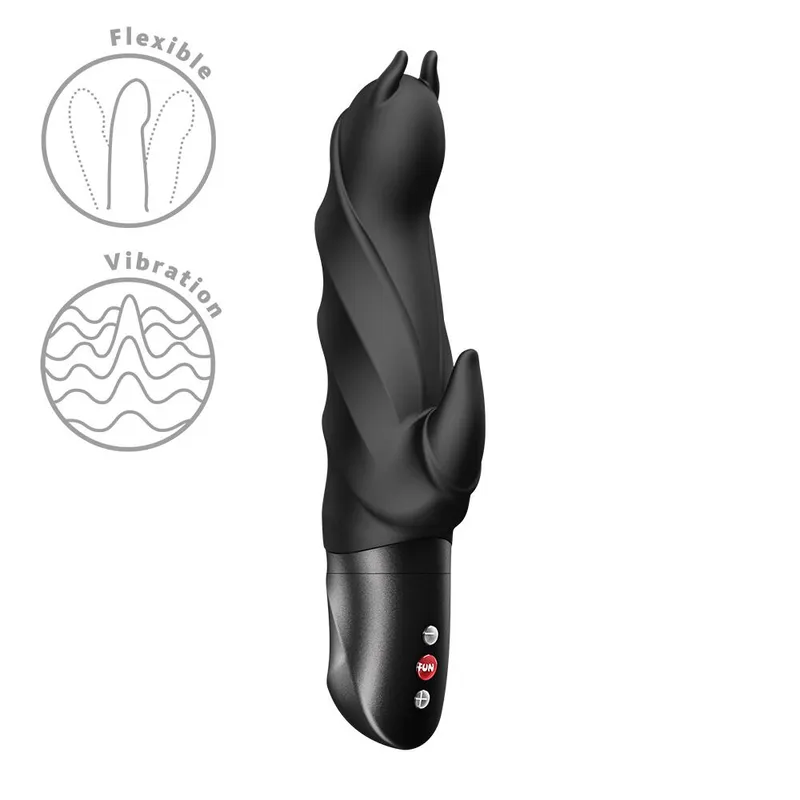 Вібратор-кролик Fun Factory Darling Devil Black, 10 режимів, на батарейках