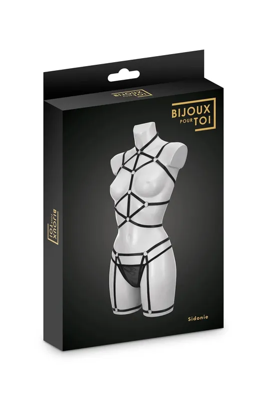 Комплект Bijoux Pour Toi Sidonie: портупея, гартери та трусики