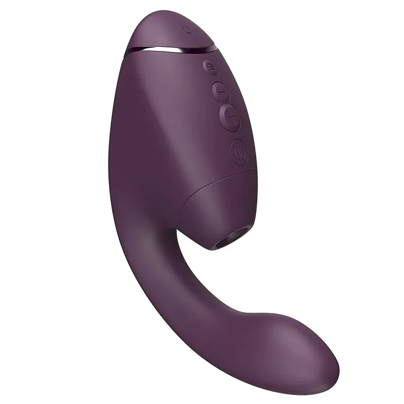 Вакуумний кліторальний стимулятор з вібрацією Womanizer Next Duo, Dark Purple