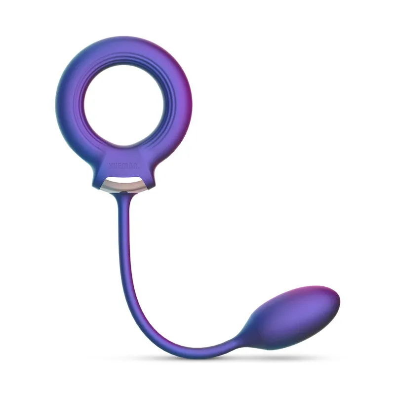Ерекційне віброкільце з виброяйцем Hueman Eclipse Anal Vibrator