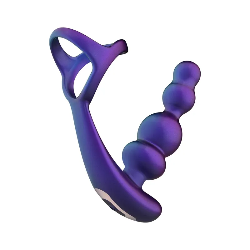 Анальний вібратор з ерекційним кільцем Hueman Stellar Force Anal Beads with Cockring
