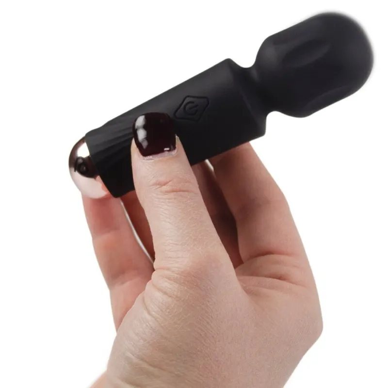Вібромасажер Rocks Off Mini Wand Black Tulip, 16 режимів