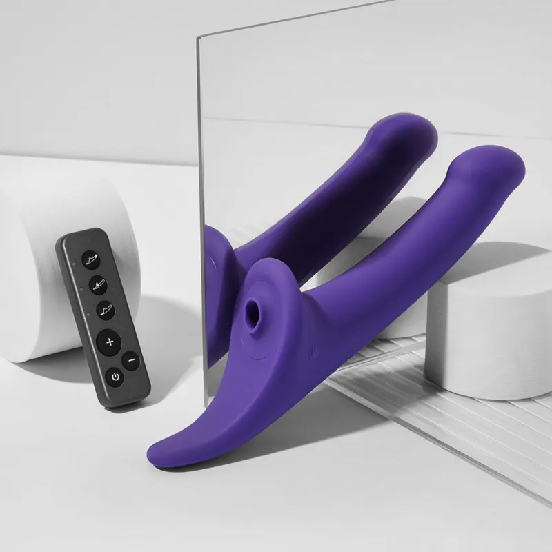 Вібронасадка для страпона Strap-On-Me Multi Orgasm Dildo L Purple