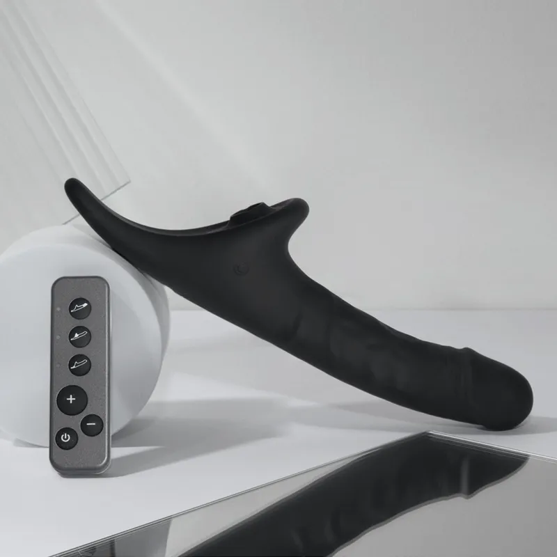 Віброн насадка для страпону Strap-On-Me Multi Orgasm Realistic Dildo M Black