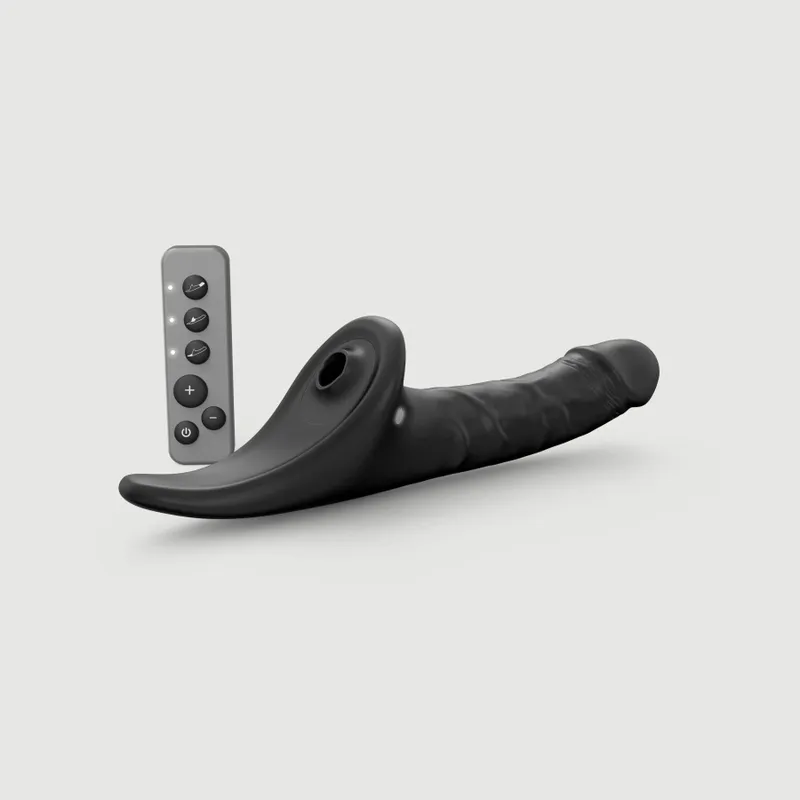 Вібронасадка для страпона Strap-On-Me Multi Orgasm Realistic Dildo L Black