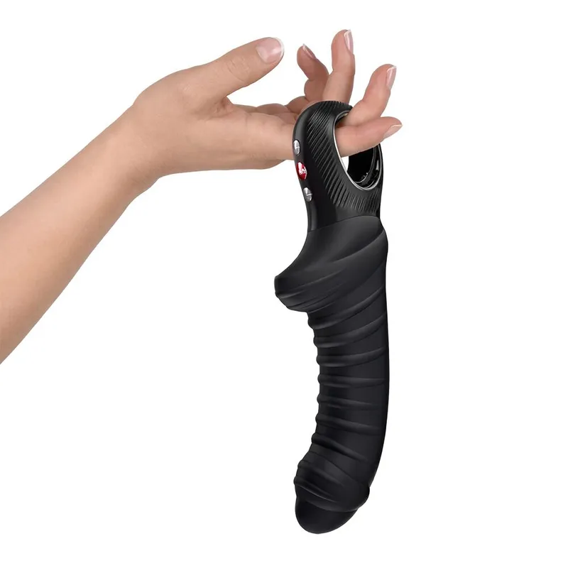 Вібратор для точки G Fun Factory TIGER Black, ребристий, для анальної стимуляції
