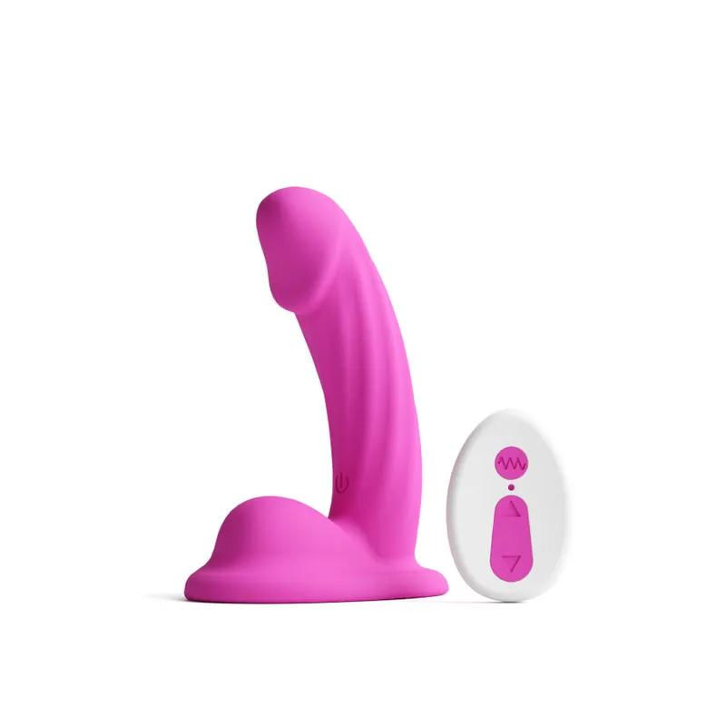 Дилдо з вібрацією NS Novelties Colours Curve Vibrating 5" Dildo, рожеве