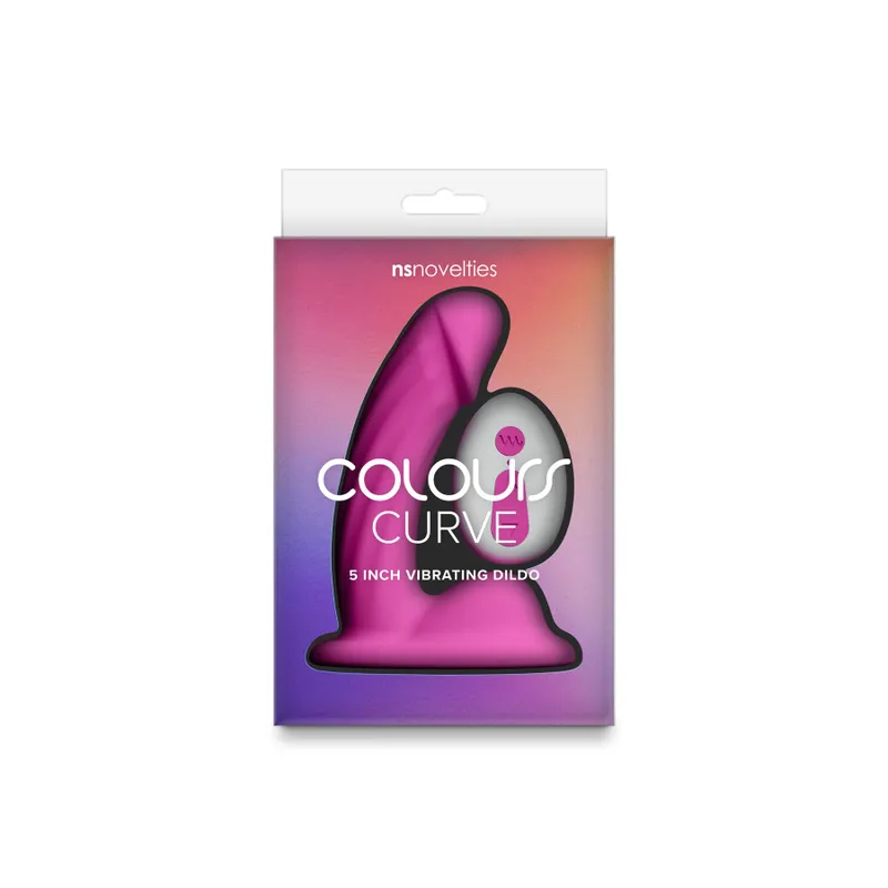 Дилдо з вібрацією NS Novelties Colours Curve Vibrating 5" Dildo, рожеве