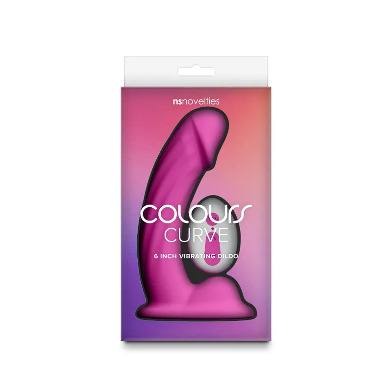 Дилдо з вібрацією NS Novelties Colours Curve 6" Dildo, рожеве