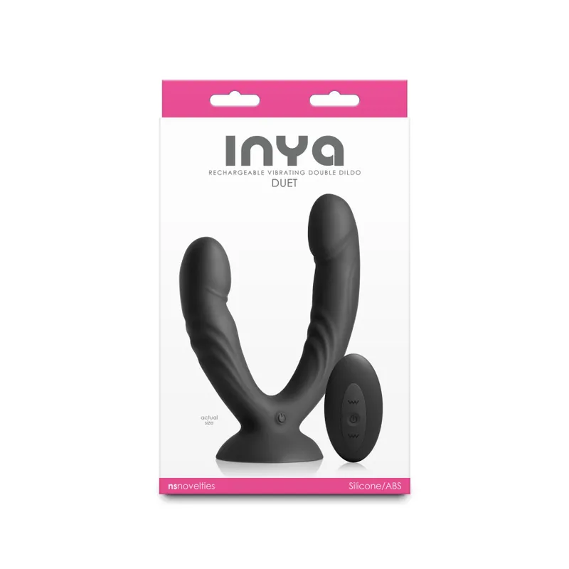 Подвійний дилдо з вібрацією NS Novelties INYA - Duet - Black