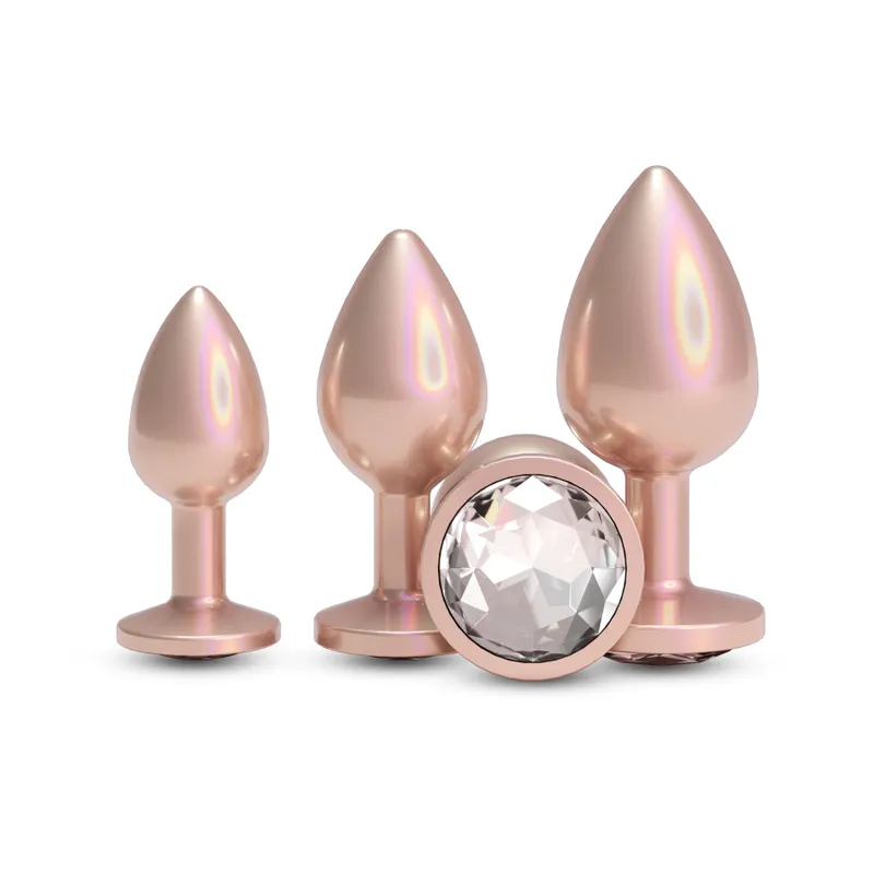 Набір анальних пробок NS Novelties Rear Assets Trainer Kit, Iridescent Champagne