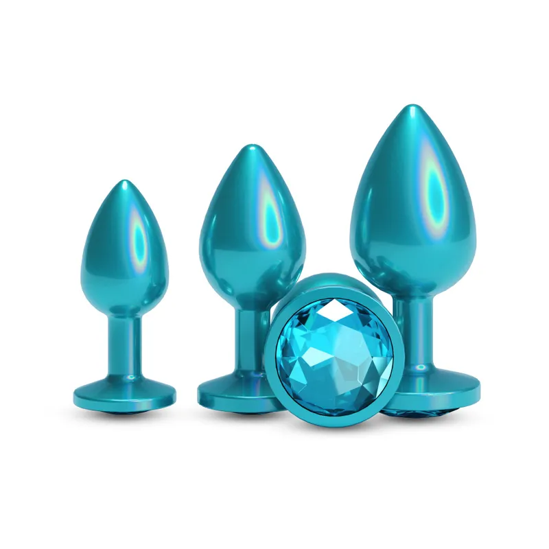 Набір анальних пробок NS Novelties Rear Assets Trainer Kit Iridescent Teal