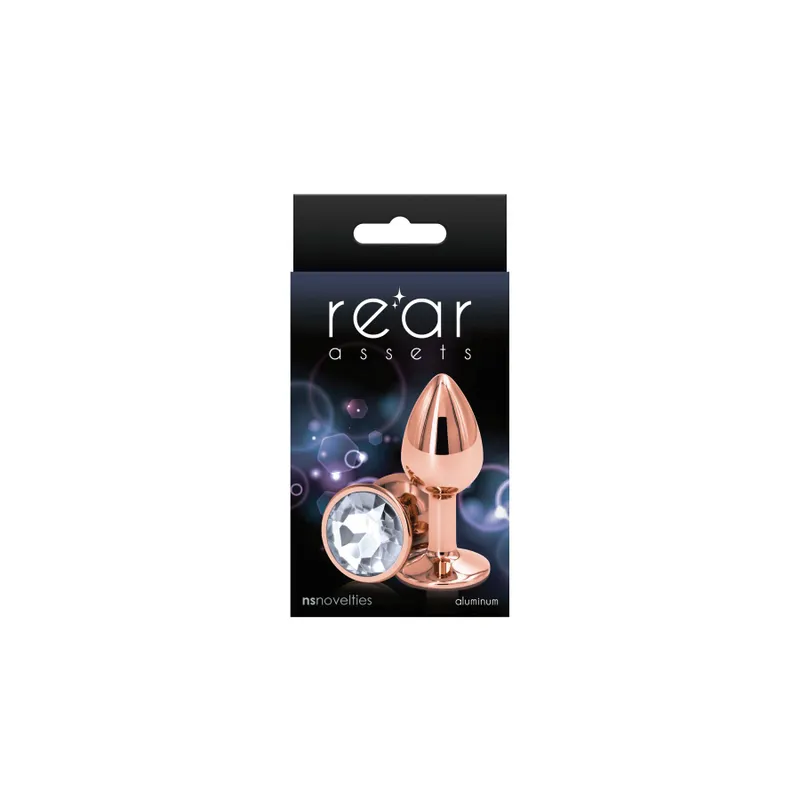 Анальна пробка NS Novelties Rear Assets Rose Gold Small Clear
