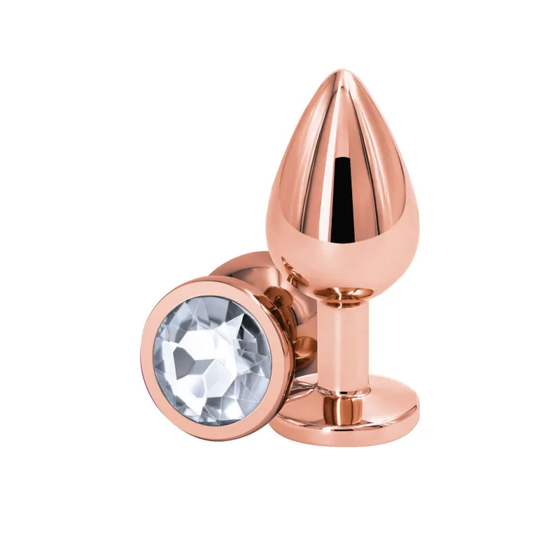 Анальна пробка NS Novelties Rear Assets Rose Gold Medium Clear