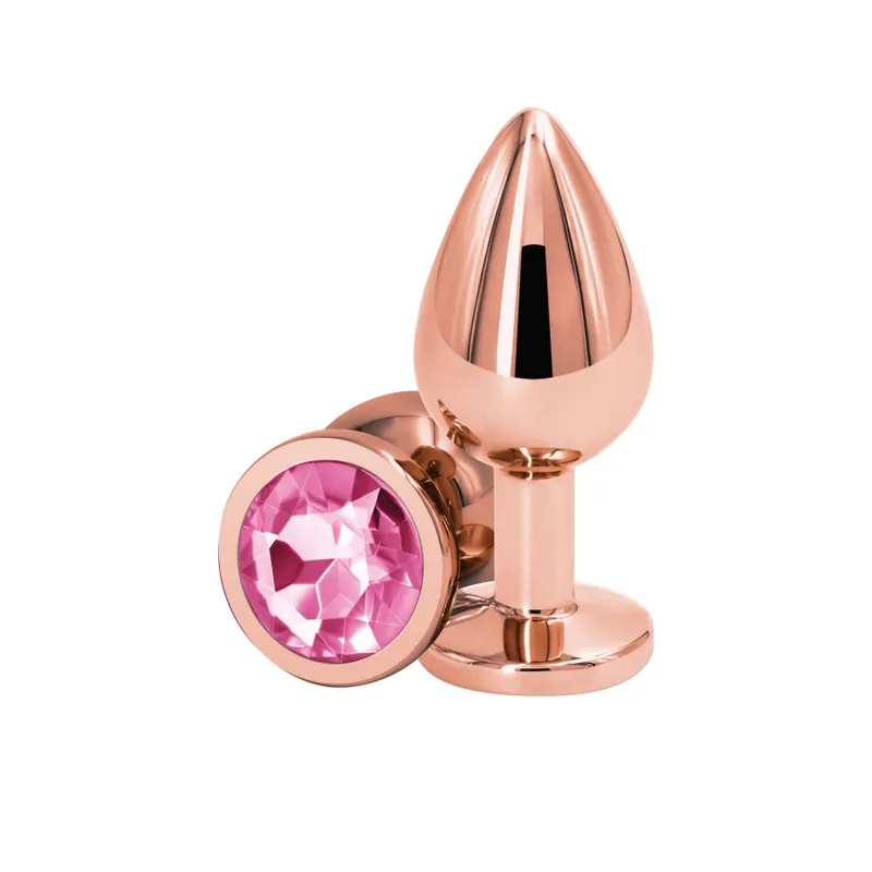 Анальна пробка NS Novelties Rear Assets Rose Gold Medium, рожевого кольору