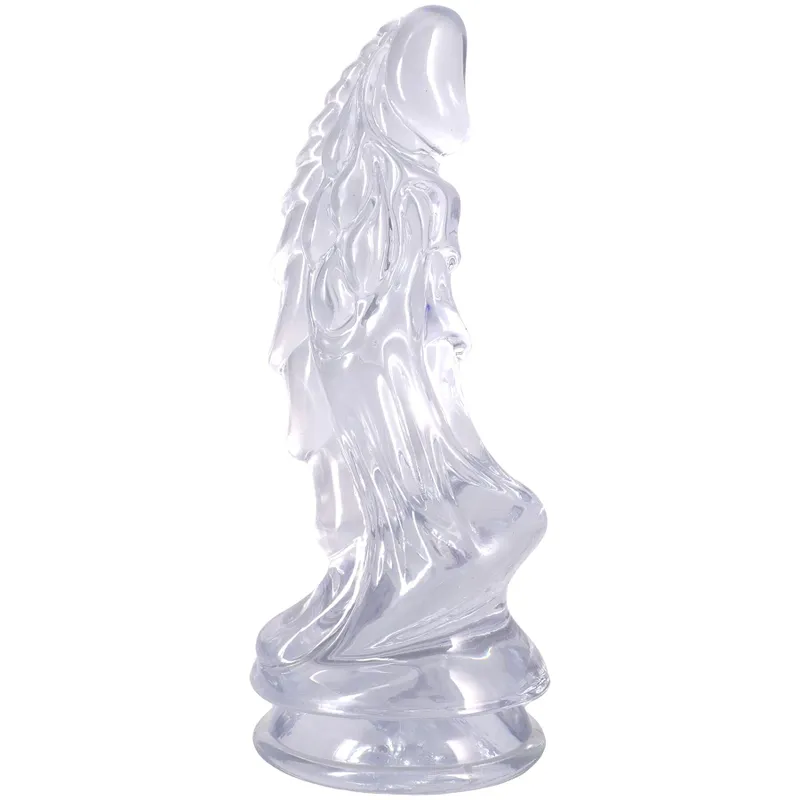 Фентезійний фалоімітатор Doc Johnson Crystal Jellies Invader Dong 8.5 Inch, прозорий