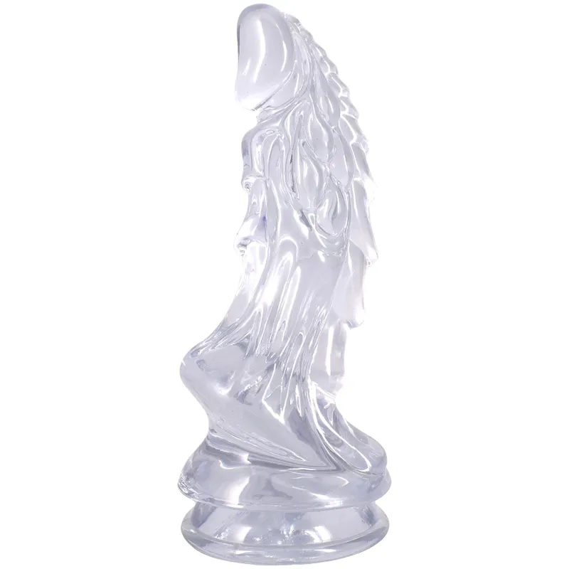 Фентезійний фалоімітатор Doc Johnson Crystal Jellies Invader Dong 8.5 Inch, прозорий