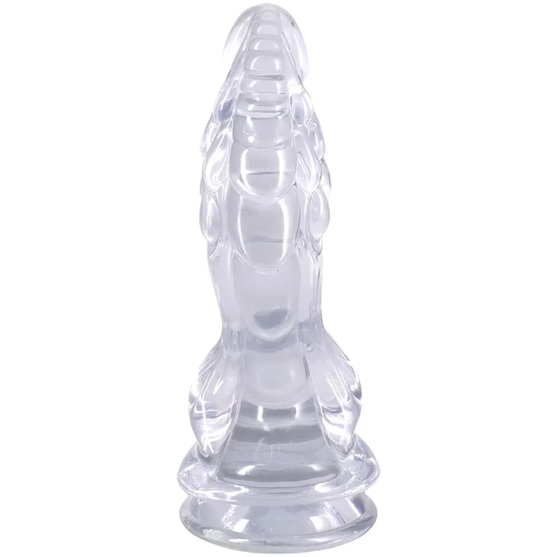 Фентезійний фалоімітатор Doc Johnson Crystal Jellies Invader Dong 8.5 Inch, прозорий