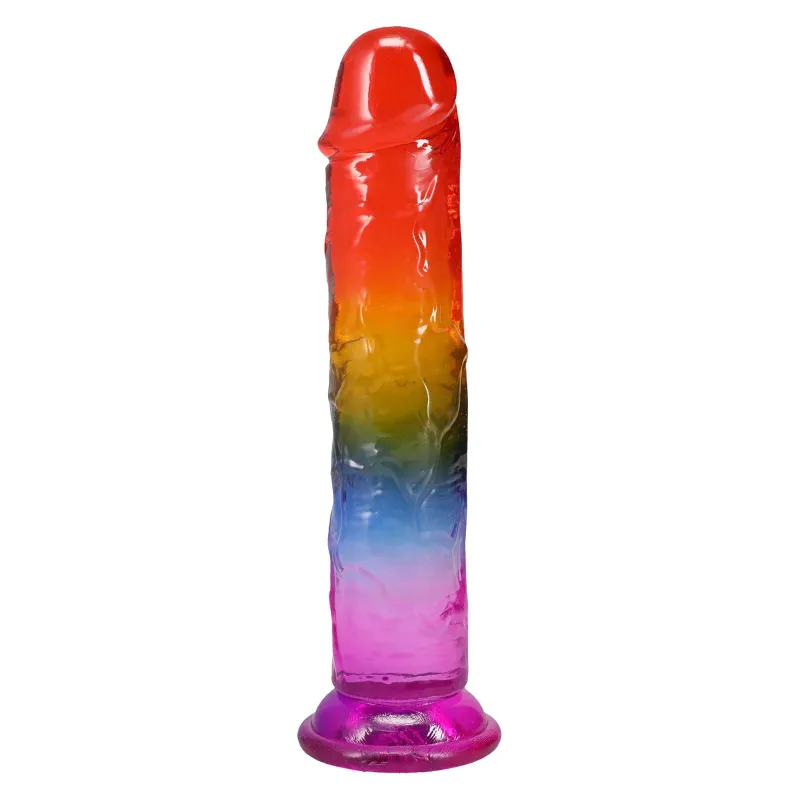 Фалоімітатор Doc Johnson Crystal Jellies 8.5 Inch Classic Dong Rainbow