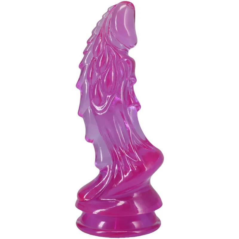 Фентезійний фалоімітатор Doc Johnson Crystal Jellies Invader Dong 8.5 Inch, фіолетовий