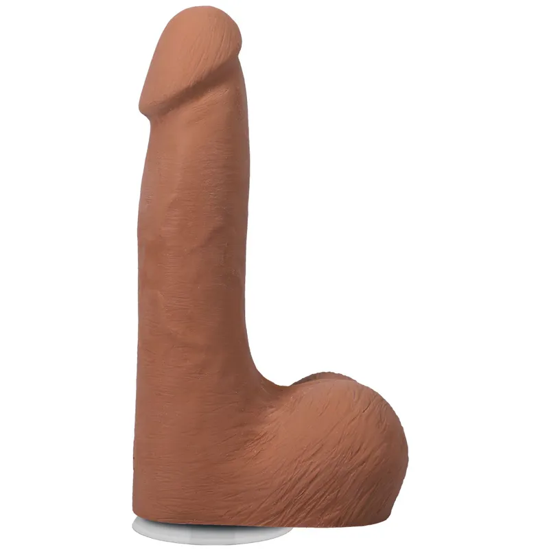 Фалоімітатор Doc Johnson The Realistic Cock ULTRASKYN 7 Inch with Balls, карамельний