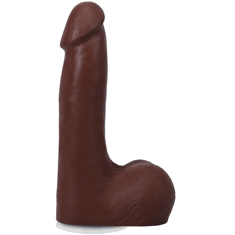 Фалоімітатор Doc Johnson The Realistic Cock ULTRASKYN 7 Inch with Balls, шоколадний