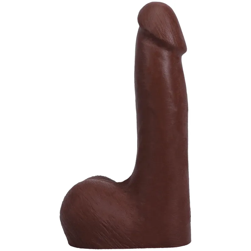 Фалоімітатор Doc Johnson The Realistic Cock ULTRASKYN 7 Inch with Balls, шоколадний