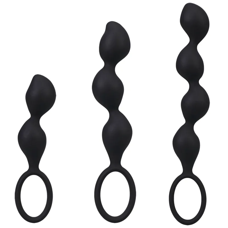 Набір анальних іграшок Doc Johnson Mood Naughty Contour Beads Trainer Set