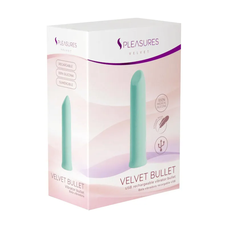 Вібропуля S Pleasures Velvet Bullet Candy Turquoise