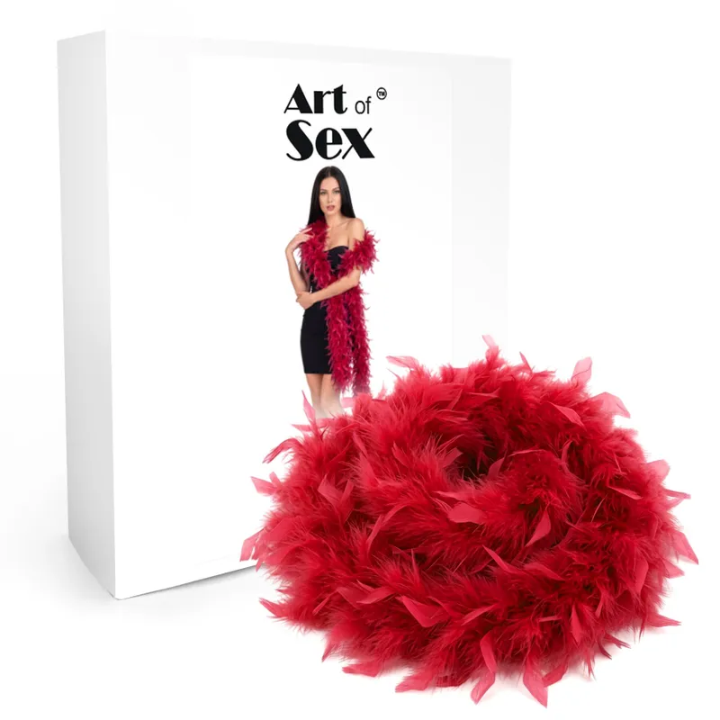 Боа з пір'я Art of Sex, довжина 2 метри, колір червоний