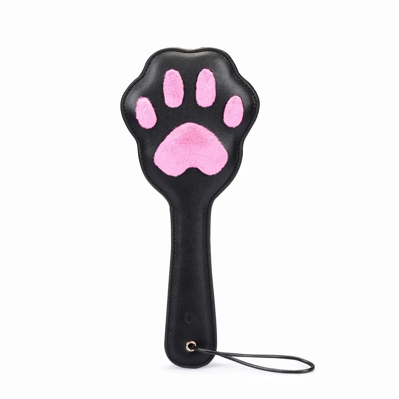Паддл Liebe Seele Round Paddle Black/Pink у формі котячої лапки