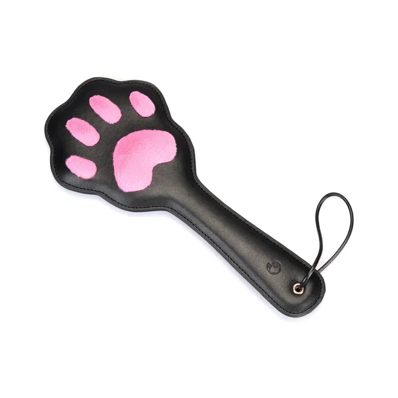 Паддл Liebe Seele Round Paddle Black/Pink у формі котячої лапки