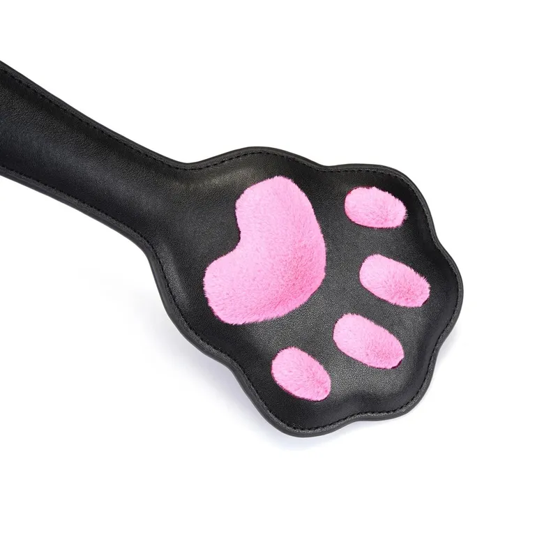 Паддл Liebe Seele Round Paddle Black/Pink у формі котячої лапки