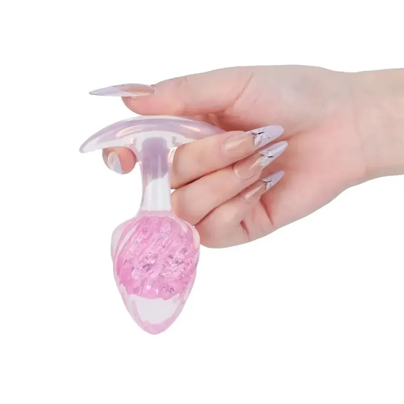 Анальна пробка Liebe Seele Icecream-shaped Crystal Anal Plug Pink, розмір S