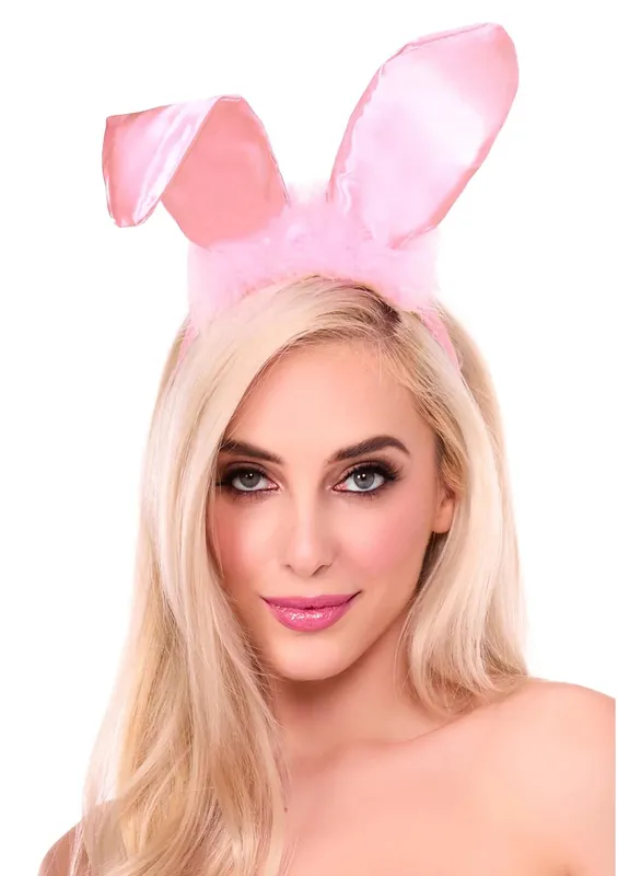 Вушка зайки Leg Avenue Bendable Marabou Trimmed Satin Bunny Ears Pink