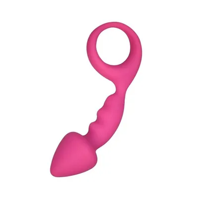 Анальна пробка Adrien Lastic Budy Pink із рельєфною ніжкою, макс. діаметр 2,5 см