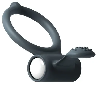 Ерекційне кільце Dorcel Power Clit Black V2 з вібрацією, чорне