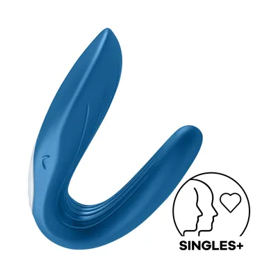 Вібратор для пар Satisfyer Double Whale, синій