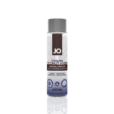 Лубрикант-крем JO Coconut Hybrid COOLING з кокосовою олією, 120 мл, білий