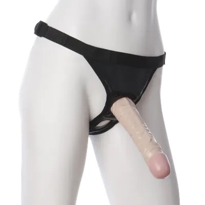 Трусики зі страпоном Doc Johnson Vac-U-Lock 8 Inch Classic Dong Ultra Harness, тілесний