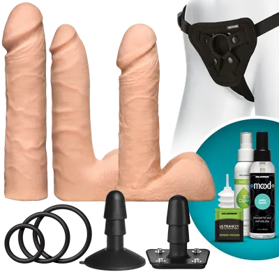 Набір для страпона Doc Johnson Vac-U-Lock Dual Density UltraSKYN Set