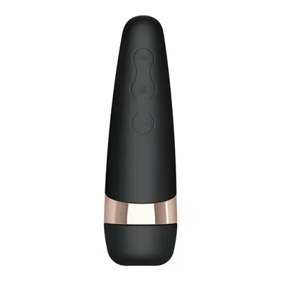 Вакуумний кліторальний стимулятор Satisfyer PRO 3 Vibration, чорний з золотими вставками