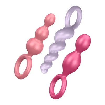 Набір анальних пробок Satisfyer Plugs coloured (set of 3), макс. діаметр 30 мм