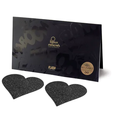 Пестиси Bijoux Indiscrets Flash Heart Black у формі серця