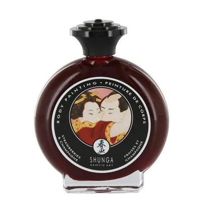 Їстівна фарба для тіла Shunga BODYPAINTING Sparkling Strawberry Wine, 100 мл